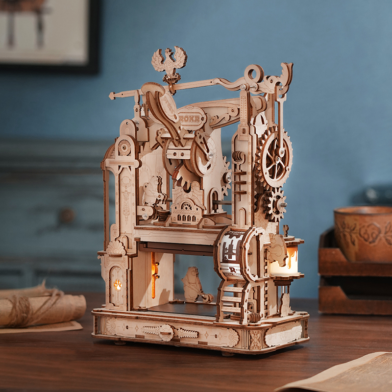 ROKR Printing Press Mechanical Gears Puzzle. Product Description: ROKR New LK602 Printing press Wood Classic Printing Press Assemble Toys Wooden Toy Model Building, DIY Model can open a new world of creativity, knowledge and pleasure. Characteristics: Pro