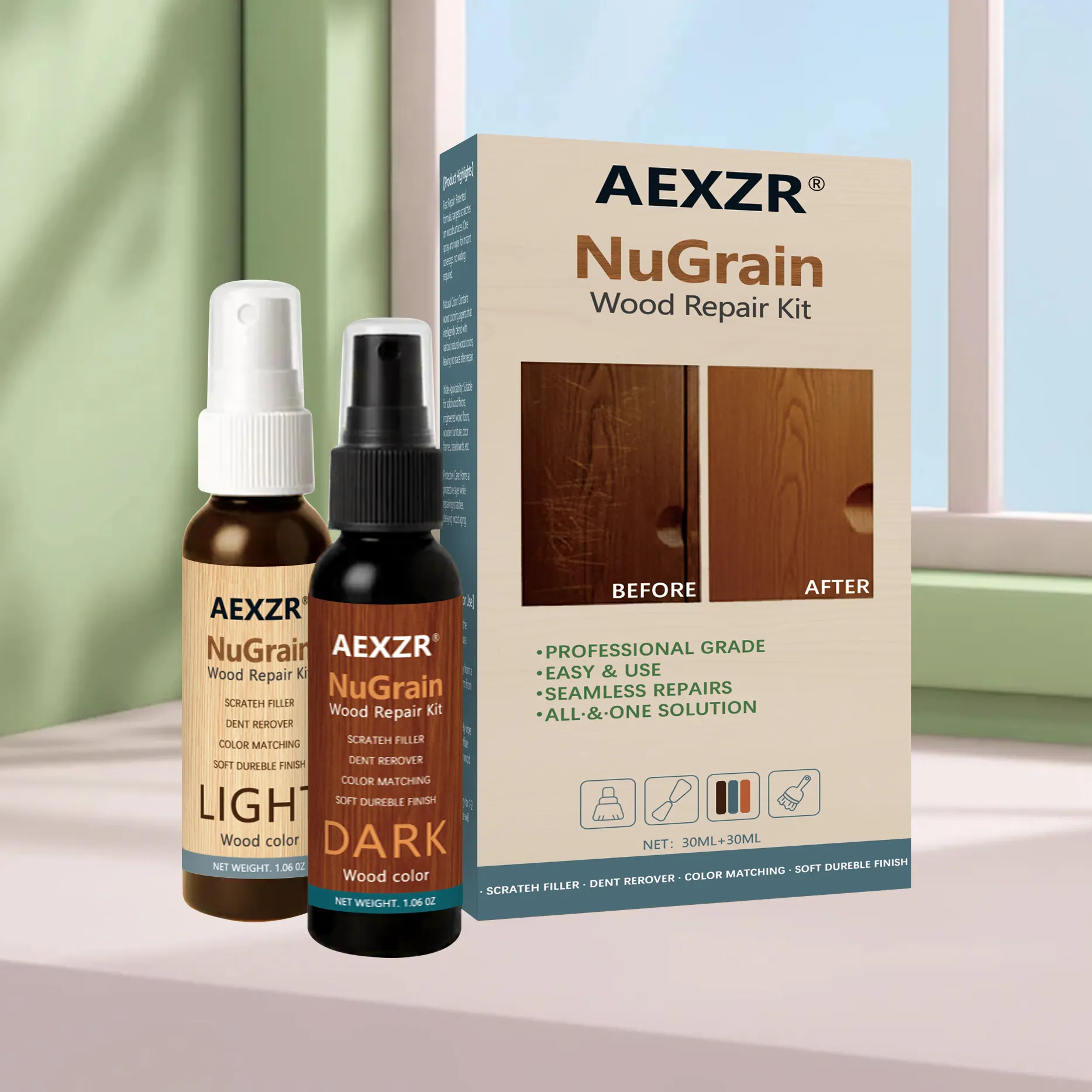 Wooden Floor Home Repair Spray 30ml-30ml-box
