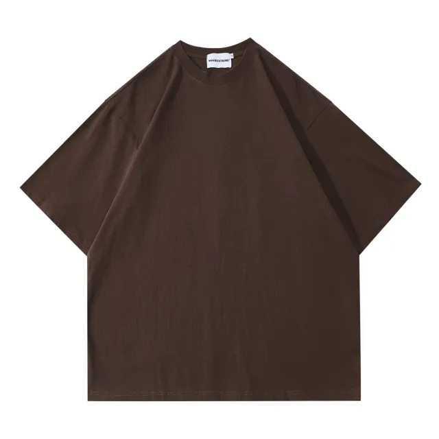 Basic Foam Letter Relaxed Casual Short Sleeve Coffee - Shop at LoveMi