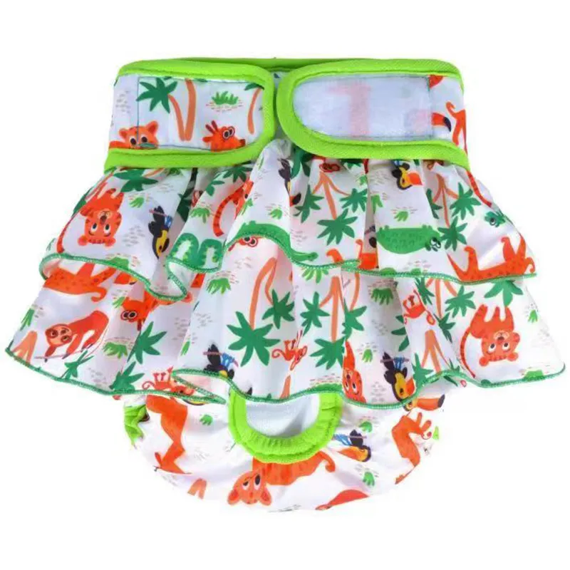 Female Dog Physiological Pants Large Dog Pee Leakproof - Green