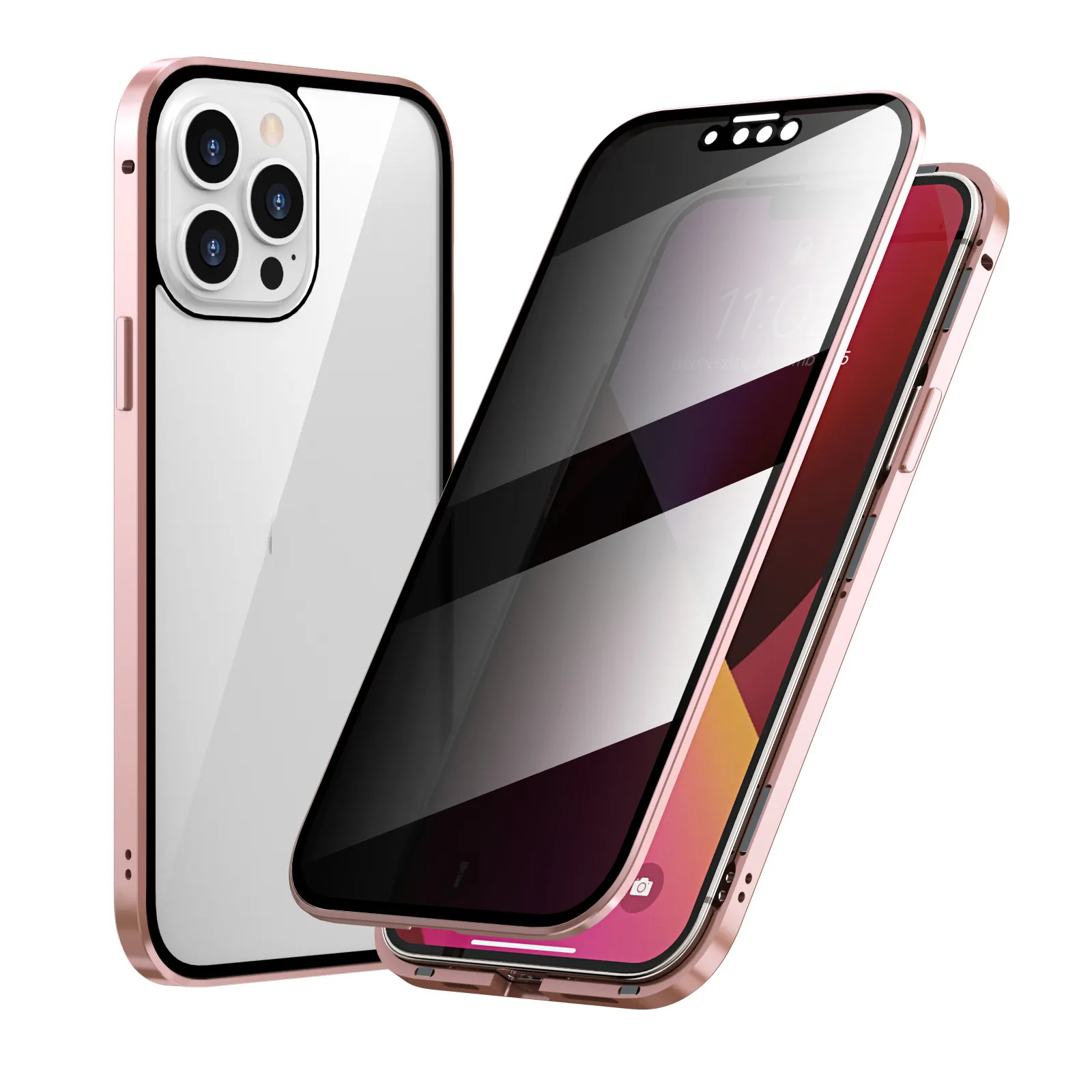 Privacy-proof Magneto Phone Case Double Sided Metal
