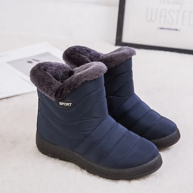 Winter Fashion Plus Size Women Plus Velvet Long Snow Boots Blue - Shop at LoveMi