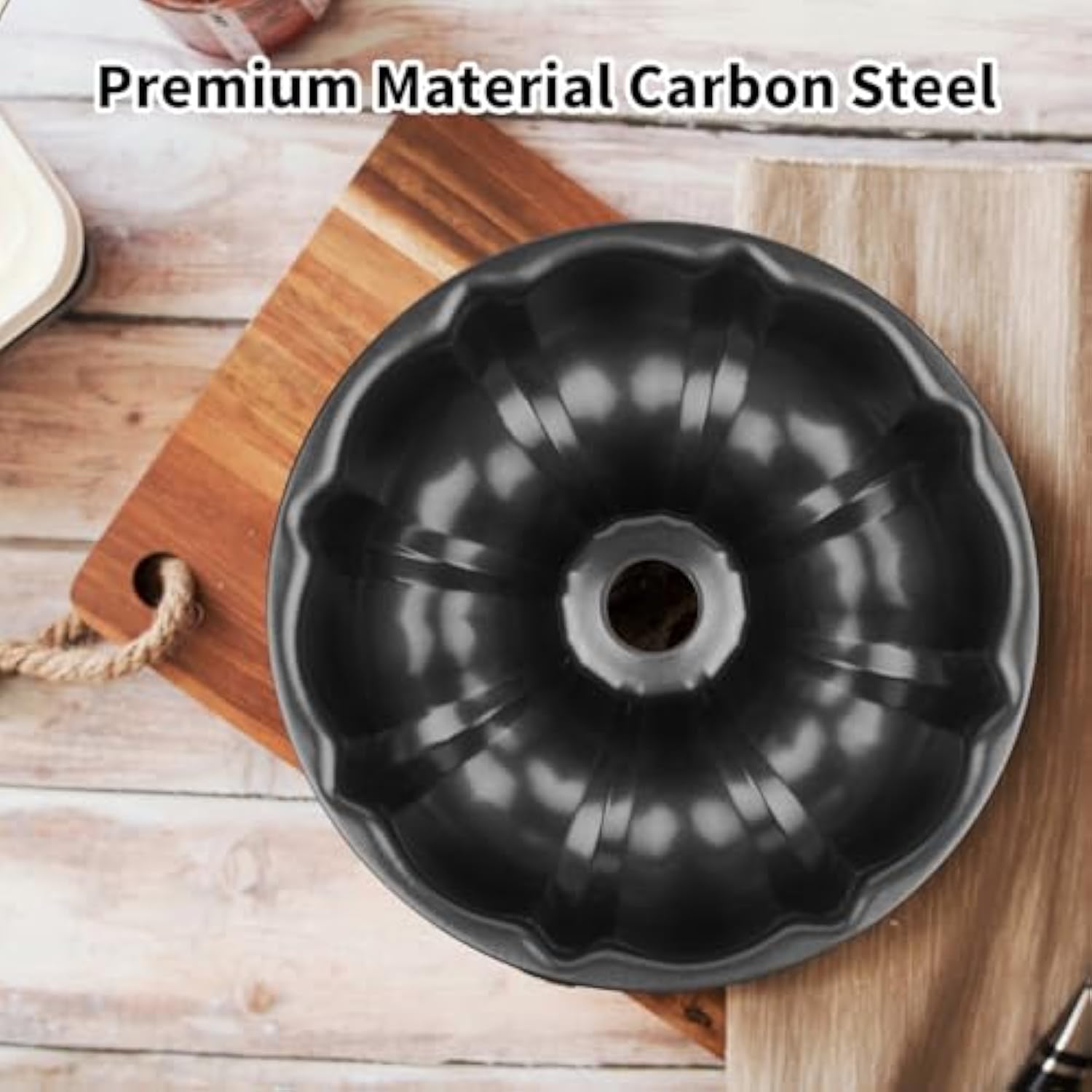 Title 10, Non-stick Cake Pan Heavy Duty Carbon Steel Flut...