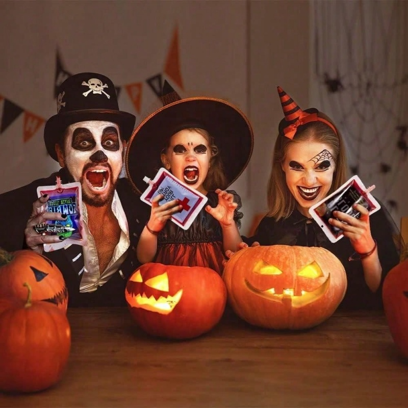21 Pack Halloween Blood Drink Bags For Themed Parties_voghion.com