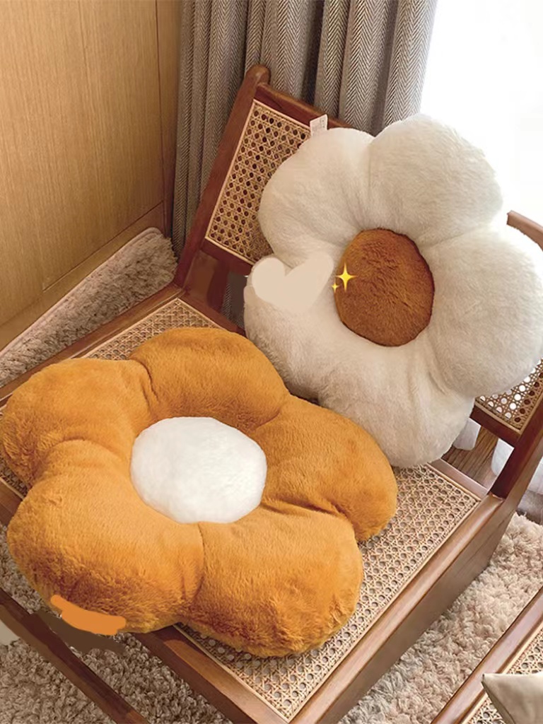 Fluffy Flower Seat Cushion Butt Cushion Sofa Bay Window Bedroom Floor Chair Throw Pillow Office Chair Cushion Back Against
