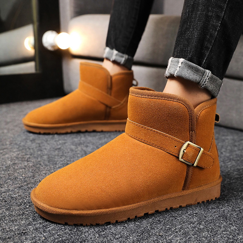 Thickened Warm Bread Shoes Plus Velvet Leisure Short Tube Cotton