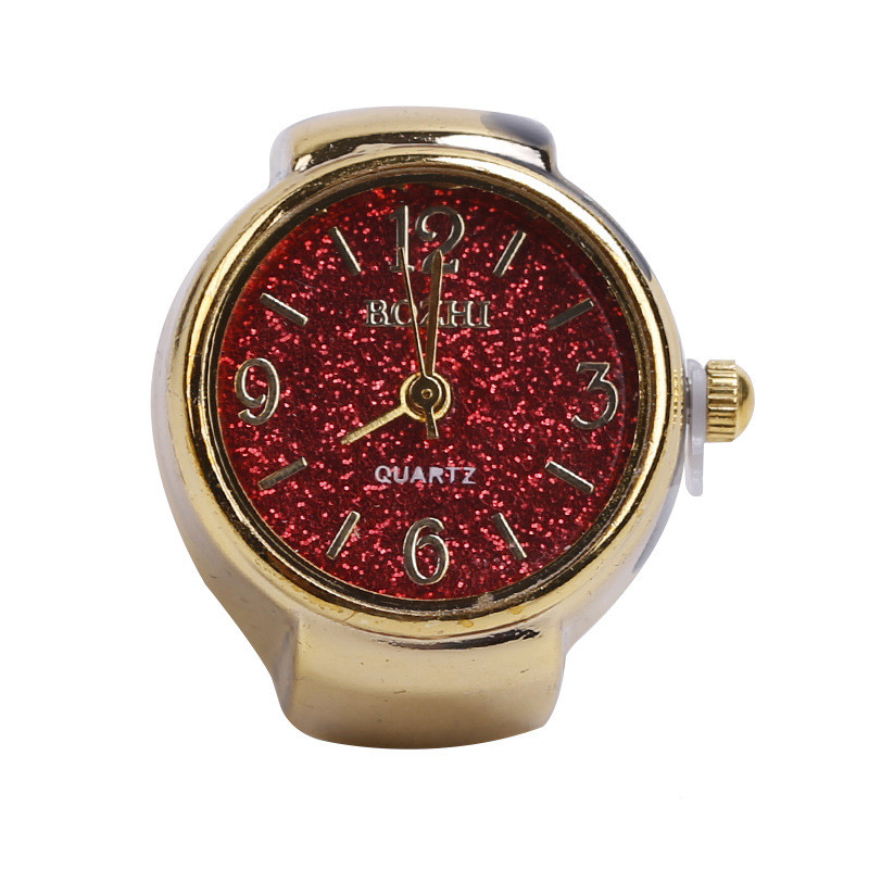 Retro Fashion Creative Simple Elastic Frosted Mixed Color Digital Ring Watch