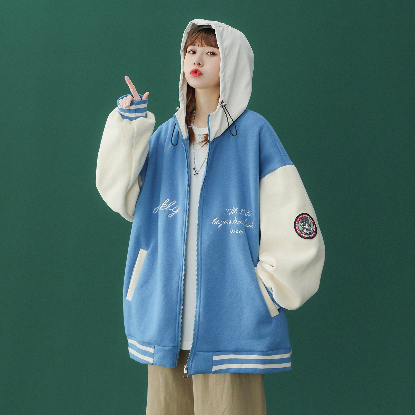 Jacket Women's Spring And Autumn Wild Tide Brand Milk Sweet Japanese Niche American Baseball Uniform Sweater