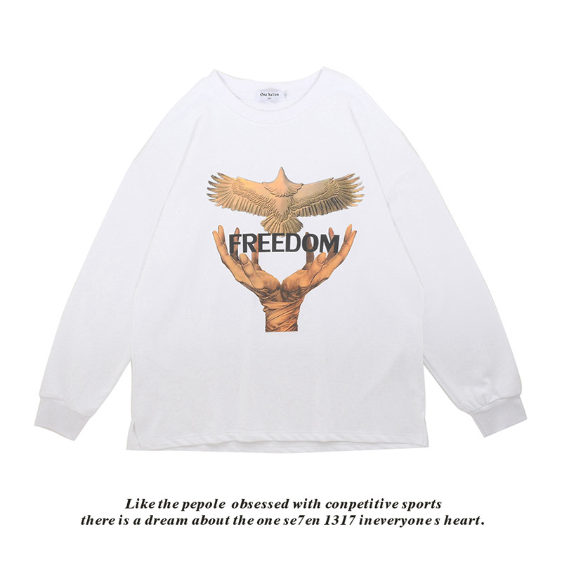 Title 2, Ins Tide brand couple hip-hop printed sweater, ...