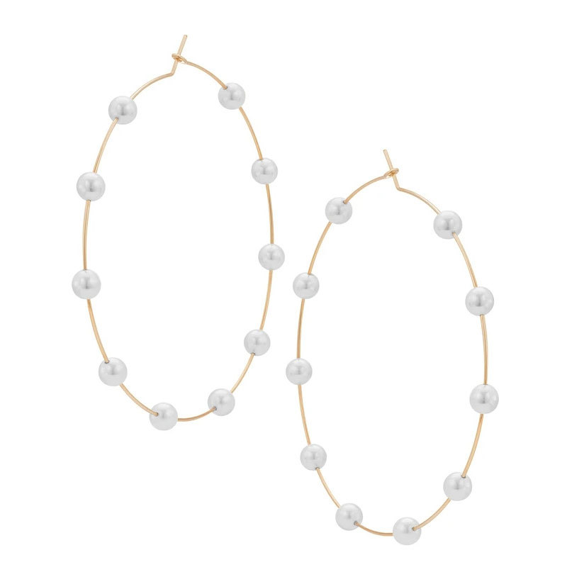 The New Pearl Big Circle Earrings Are Exaggerated