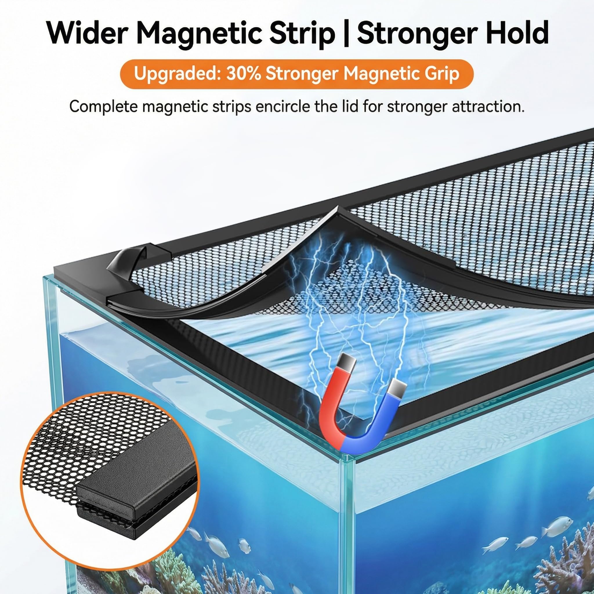 Couvercle d'aquarium magnétique pour réservoir de poissons – Image 3