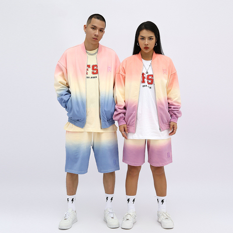 Sweater Hanging Dyed Loose Zipper Coat