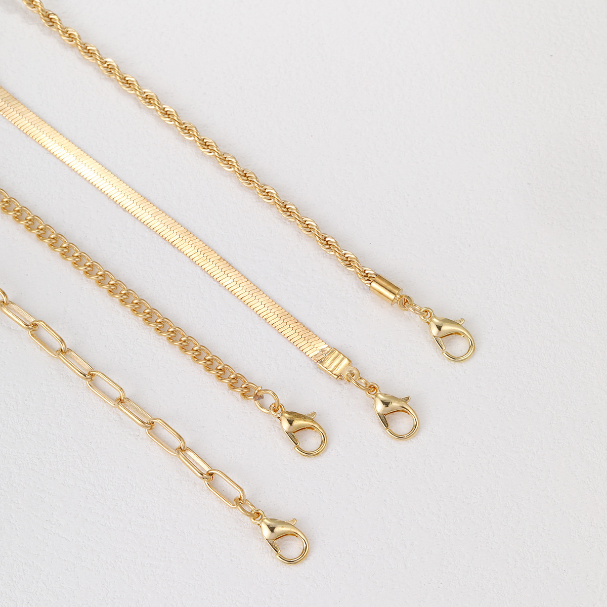 New Multi-layer Stacking Necklace Personality Chain Necklace Hip-hop Europe And The United States Cross-border Twist Chain Necklace Necklace