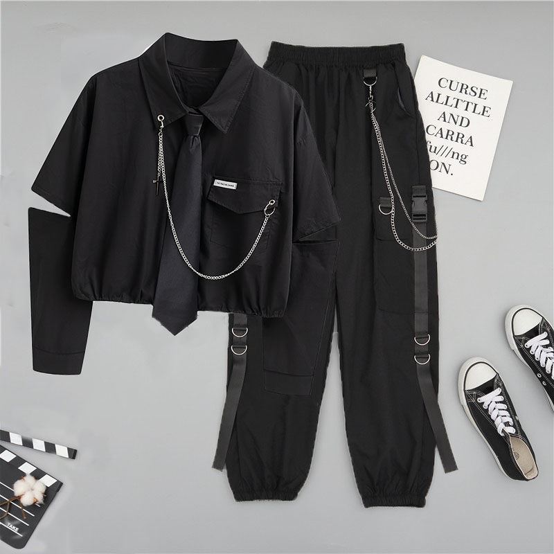 Women's Autumn Workwear Suit Loose Shirt High Waist Handsome