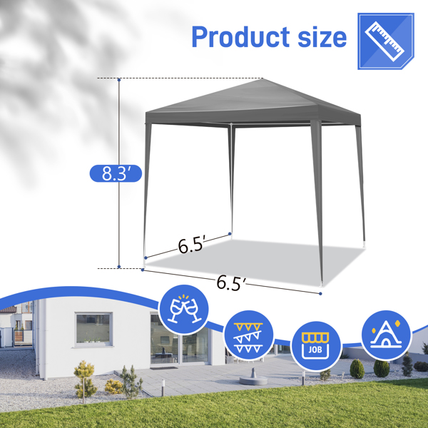 6.5x6.5FT Four Sides Portable Party Tent - Image 7