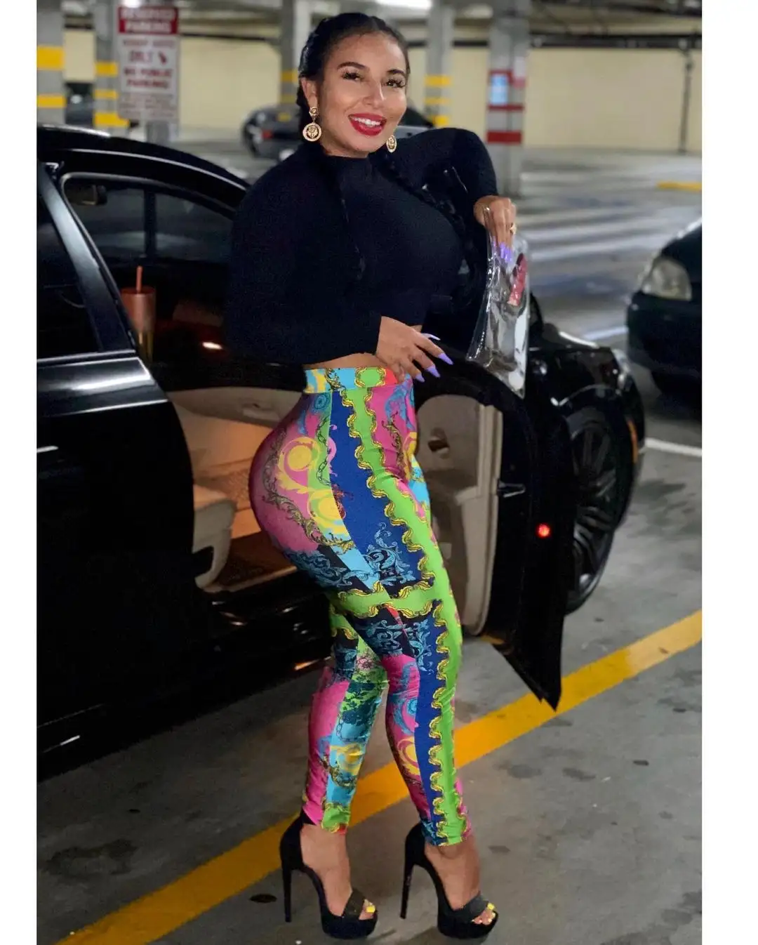 Women's New Autumn And Winter Colorful Printing Trousers