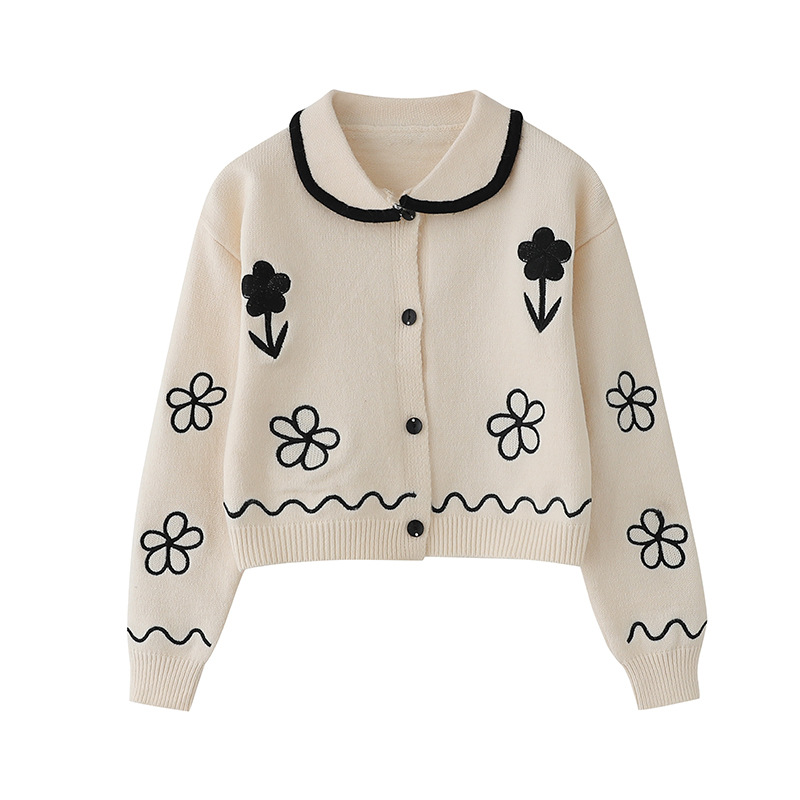 Autumn And Winter Fashion All Match Short Knitted Cardigan Sweater