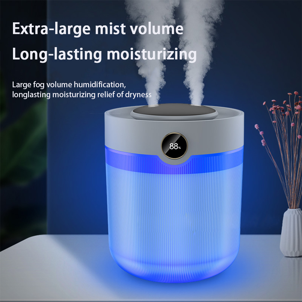 Large Capacity 2L Humidity Digital Display Double Spray Humidifier USB Silent Home Desktop Water Refill Meter Fog Amount — foto 5