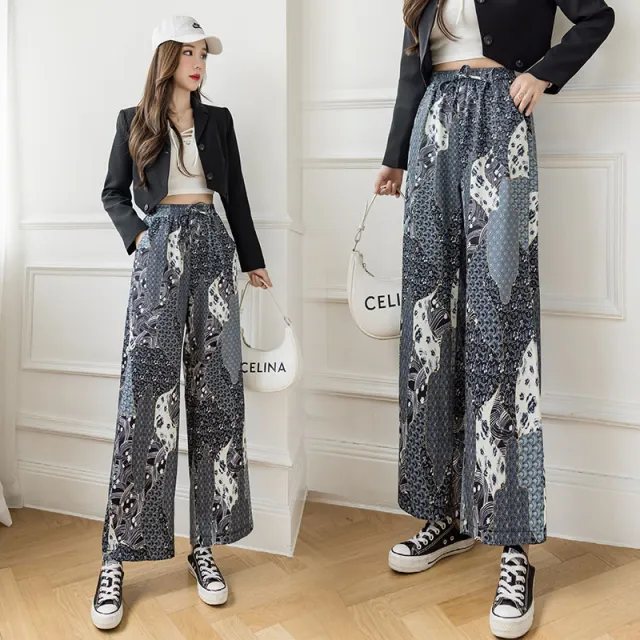 Women's Loose Casual Gradient Wide leg Pants Grey - Shop at LoveMi