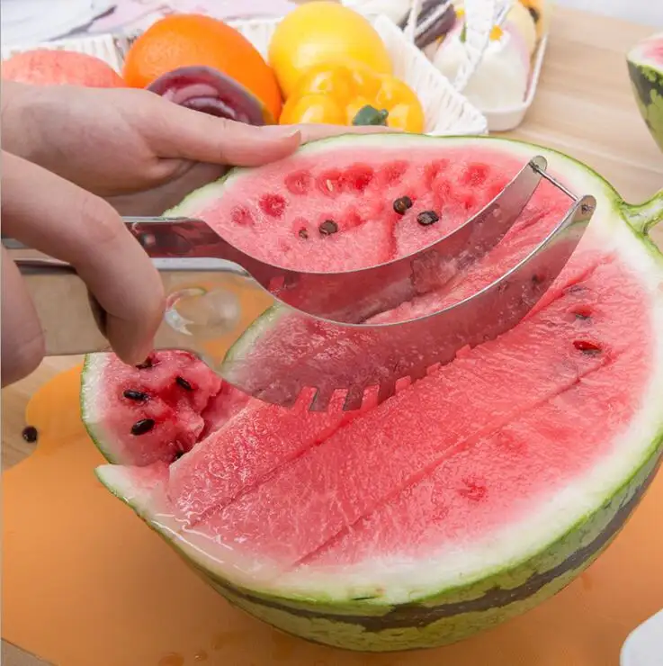 Stainless Steel Cutter for Watermelon Hami Melon Pitaya Pawpaw