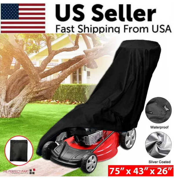 Waterproof Lawn Mower Cover Heavy Duty UV Protector For Push Mower Universal Fit
