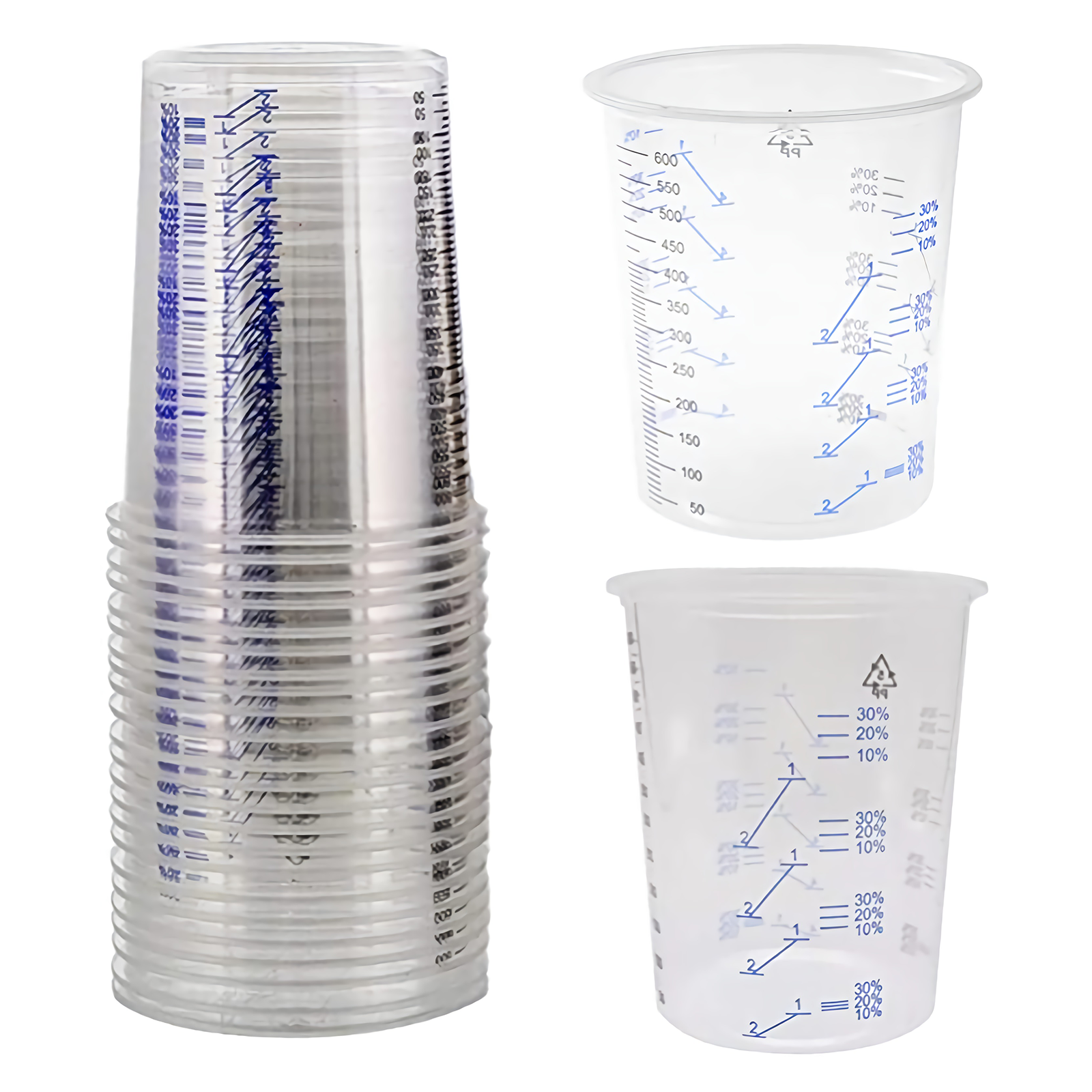 1 0 0Pcs Disposable Graduated Mixing Cups