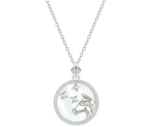 Sterling Silver Zodiac White Shell Necklace Taurus - Shop at LoveMi
