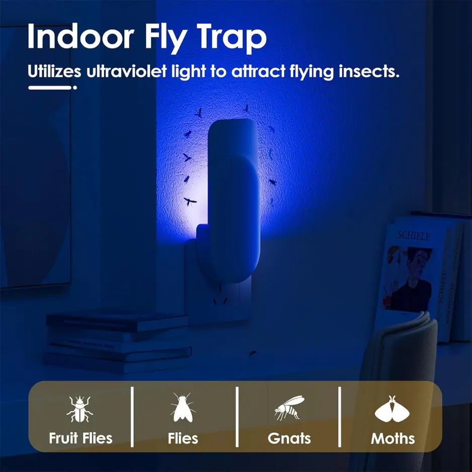 2-in-1 Indoor Plug-in Flying Insect Trap