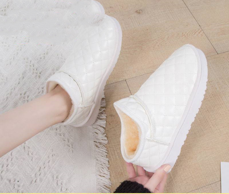 Korean Version Of All-match Flat Bread Shoes Plus Velvet Short Boots
