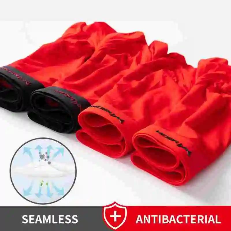 Men's Antibacterial Traceless Boxer Pants Red Model