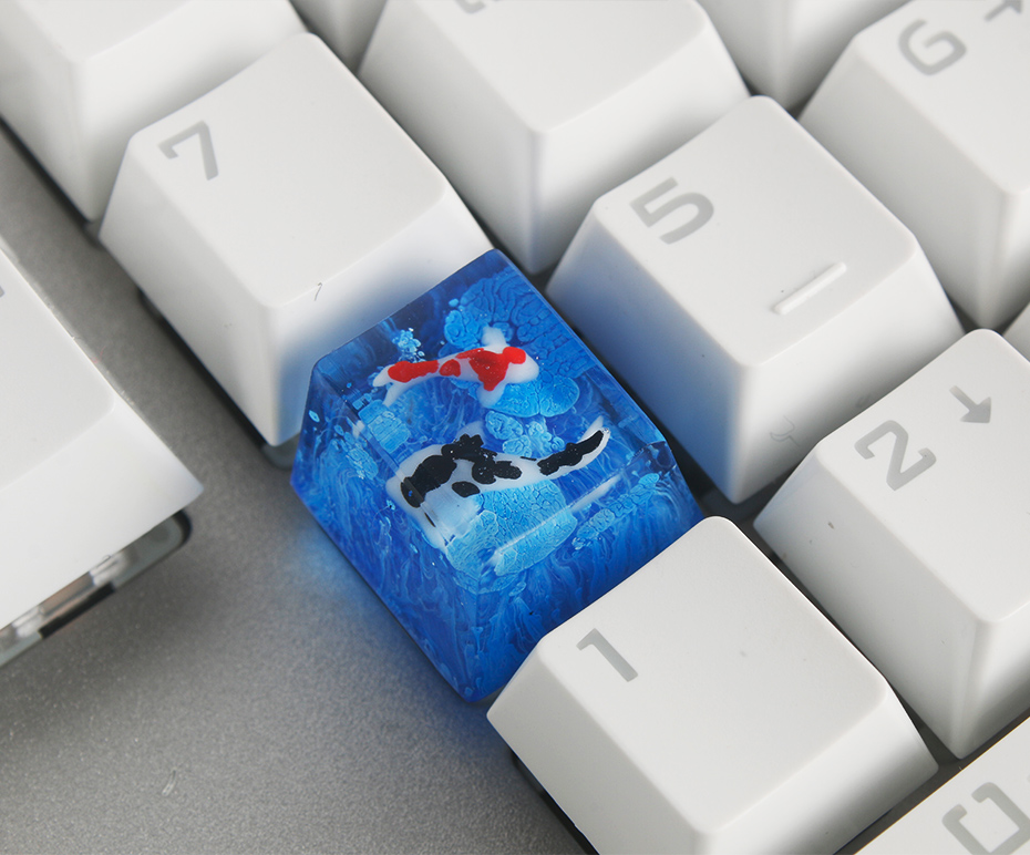 Scenery Koi Backspace Resin Keycaps For Cherry Mx Switch - Image 16