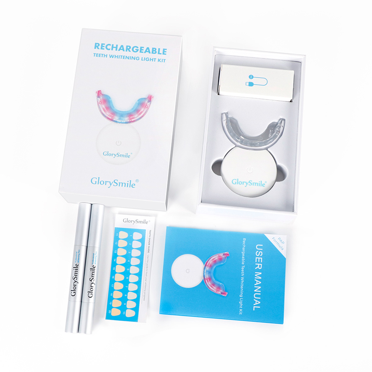 Teeth Whitening Kit Pen Gel with LED. Comprehensive Whitening System: Whitebite Pro offers a powerful dental solution featuring three teeth whitening pens containing dentist-grade 35% hydrogen carbamide peroxide gel, a 32X LED accelerator light with a con