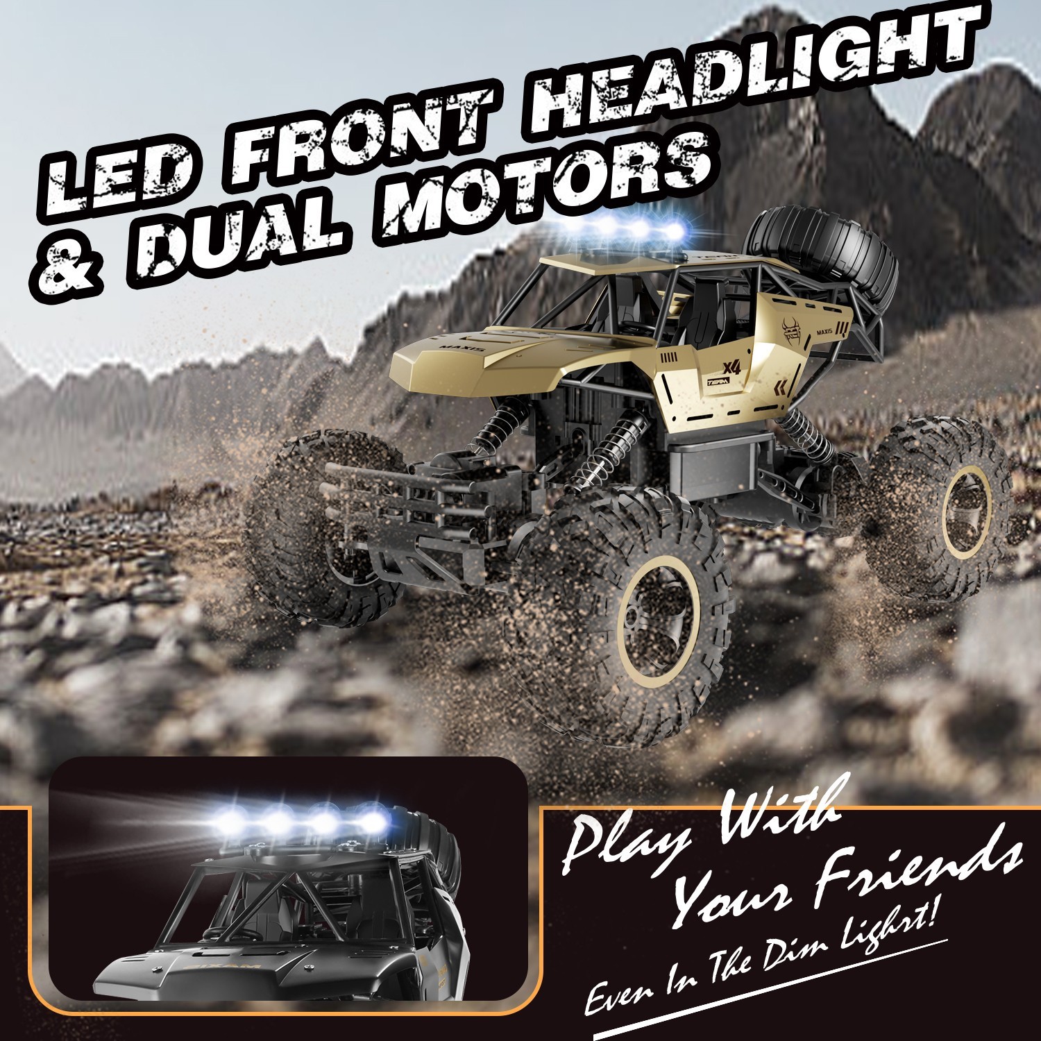 XL Large Remote Control RC Cars Big Wheel Car Monster Truck 4WD Kid Toy Electric — image 7