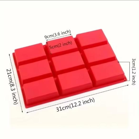 Multi-Purpose 9-Cavity Silicone Mold For Soap Making & Baking thumbnail 5