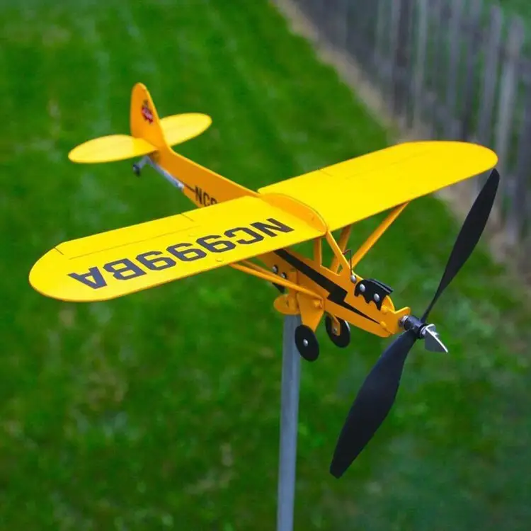 Outdoor Aircraft Windmill Metal Garden Courtyard Decoration
