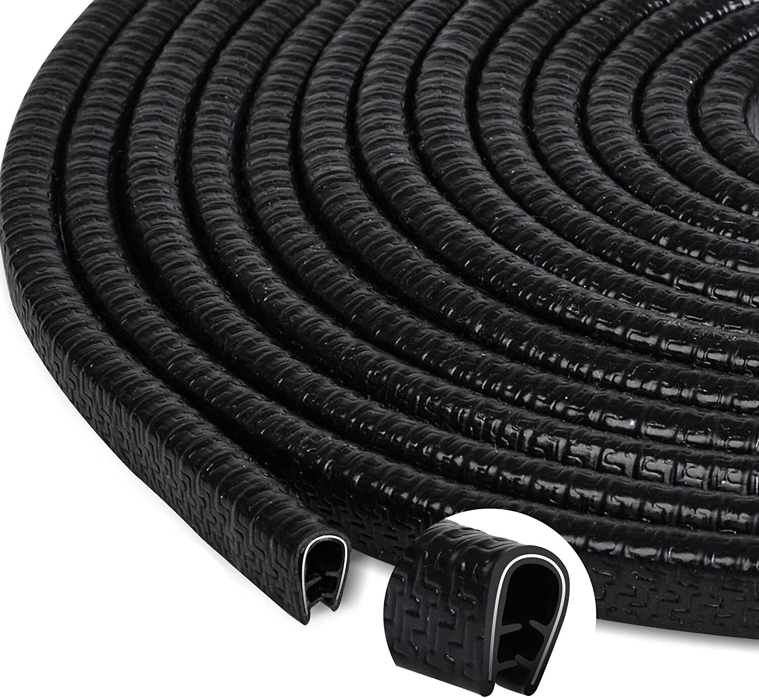 10M Car Door Boot Edge Protector Strip Trim U Shape Guard Seal Rubber BLACK UK
