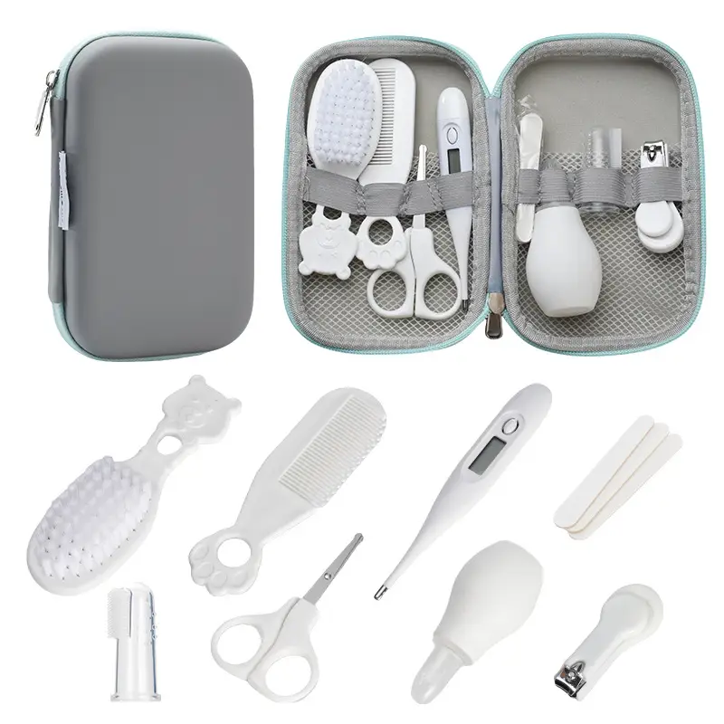 Baby Care Kit Baby Comb Nasal Aspirator Set Thermometer Care Package 8-piece Gift