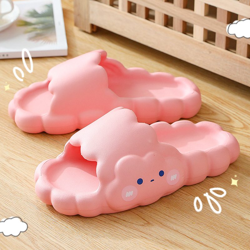 Summer Cartoon Indoor Home Thick Bottom Cloud Slippers