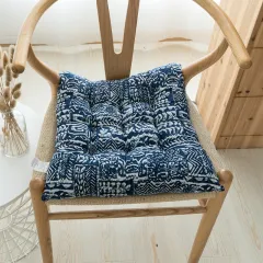 Retro Dark Southeast Asian Ethnic Style Cotton And Linen Chair Cushion - Agate Pattern - View 1