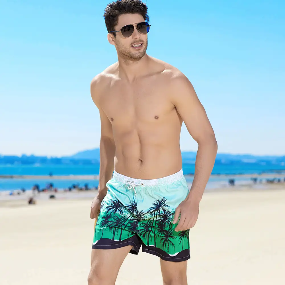 Men's Coconut Contrast Drawstring Loose Cropped Pants