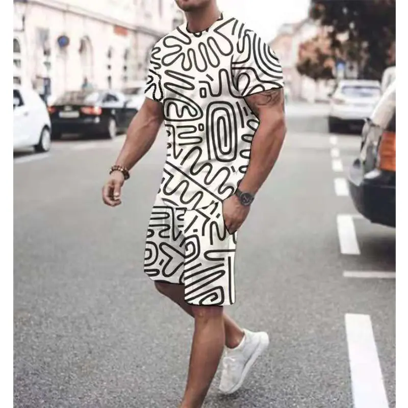 Men's Street Casual Shorts T-shirt Suit