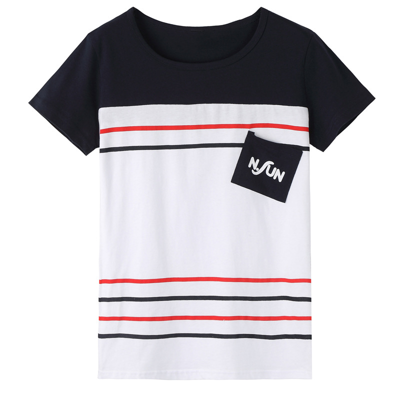 Color Matching Pocket Family Suit Parent child Short Sleeve T shirt Coat - Shop at LoveMi