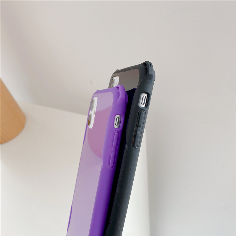Simple Solid Color Lanyard Soft Phone Case
