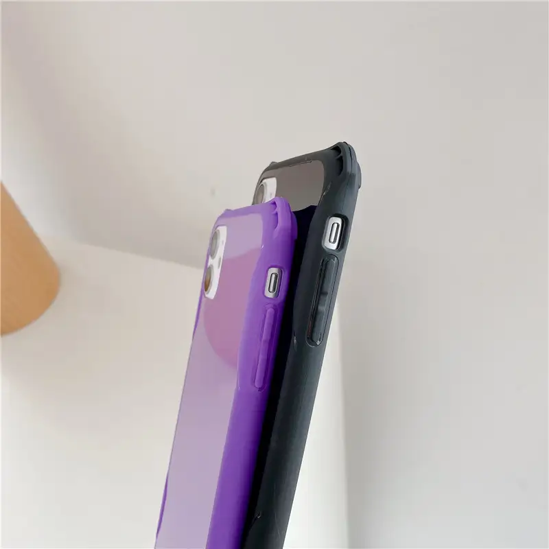 Simple Solid Color Lanyard Soft Phone Case
