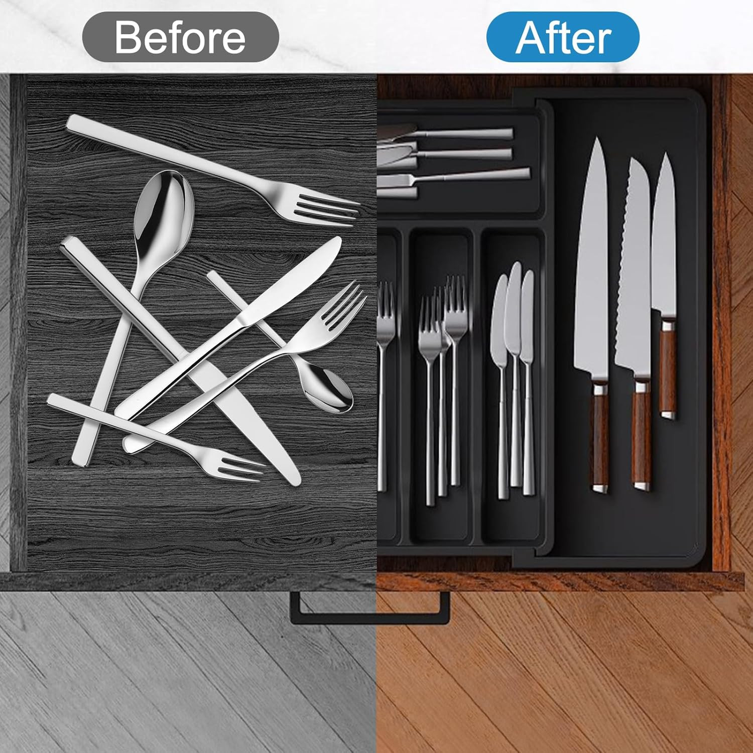 Expandable Plastic Cutlery Tray - UK