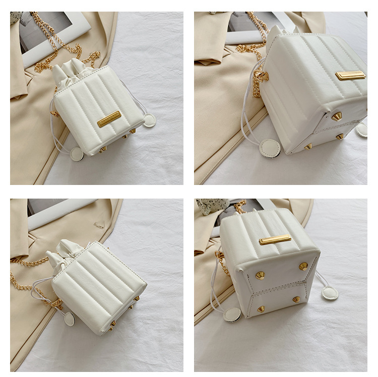 Title 8, Chain Shoulder Messenger Box Small Square Draws...