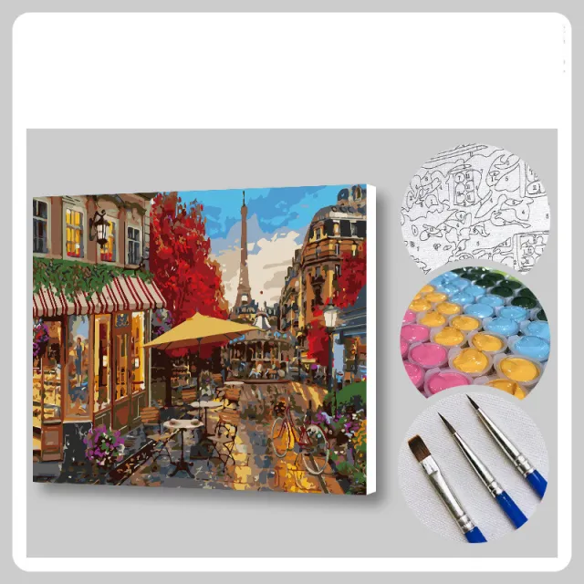 K041diy Digital Oil Painting Character Animal Landscape Animal Home Decorative Painting 40X 50 Inner Frame - Shop at LoveMi