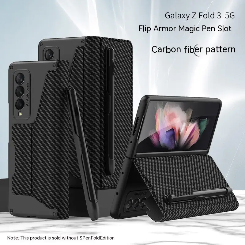 Detachable Pen Slot W22 Plain Leather Flip Armor All-inclusive Protective Case