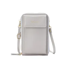 Women's Coin Purse One-shoulder Diagonal Bag - Grey - View 1