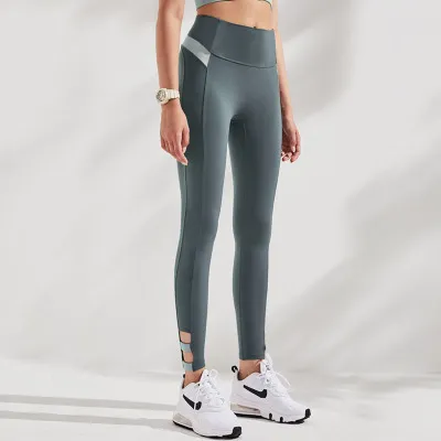 New Brushed Nude Tight Feet Sports Pants For Women Green - Shop at LoveMi